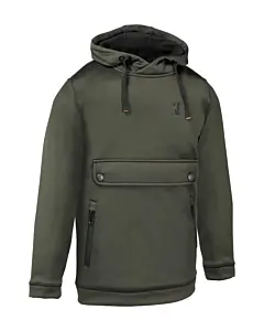 Sweat Zippé De Chasse Enfant Percussion Kaki