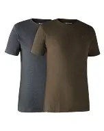Lot De 2 Tee Shirt Deerhunter Adventure Brown Leaf Melange